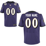 Elite Team Color Baltimore Ravens Nike Men Custom Jersey