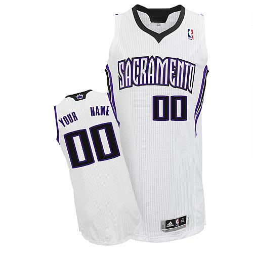 White Custom NBA Sacramento Kings Jersey
