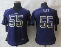 Women New Nike Minnesota Vikings 55 Barr Drift Fashion Purple Elite Jerseys