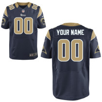 Team Color Rams Customized Elite Nike Jersey