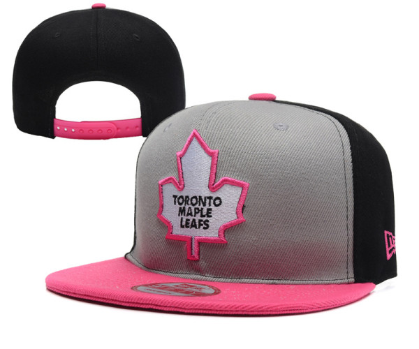 NHL Toronto Maple Leafs Black Grey Snapback Hats- -YD