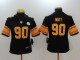 Womens NFL Pittsburgh Steelers #90 Watt Black Color Rush Limited Jersey