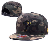 MLB Philadelphia Phillies Camo Snapback Hats--TX