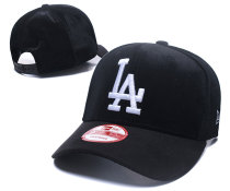 MLB Los Angeles Dodgers Snapback Black Hats--GS