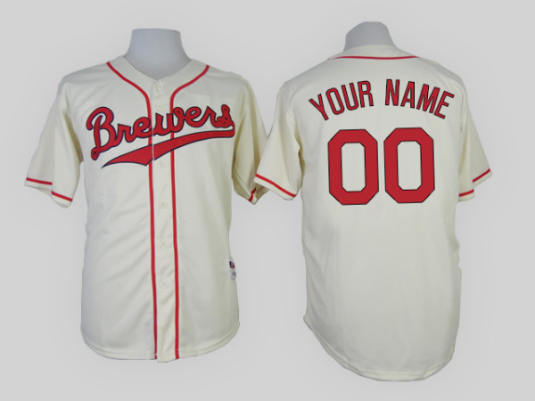 MLB Atlanta Braves Custom Cream Jersey