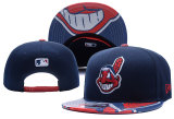 MLB Cleveland Indians Snapback Blue Hats--YD