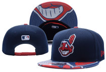 MLB Cleveland Indians Snapback Blue Hats--YD