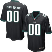 Customized Elite Black Nike Philadelphia Eagles Jersey