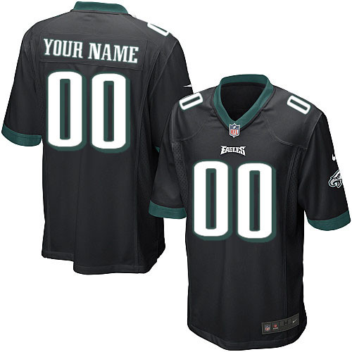 Customized Elite Black Nike Philadelphia Eagles Jersey