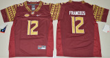 NCAA Florida State Seminoles Deondre Francois 12 College Football Red Kids Jersey