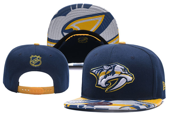 NHL Nashville Predators Blue Snapback Hats--YD