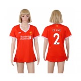 2017 Soccer Liverpool #2 Clyne Home Women Jersey