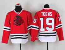 Youth NHL Chicago Blackhawks #19 Toews Red Jersey