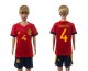 2016 Soccer Spain #4 Bartra Home Kids Jersey