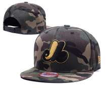 MLB Montreal Expos Camo Snapback Hats--TX