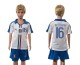 2016 Soccer Italy #16 De Rossi Away Kids Jersey