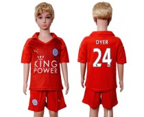 2016 Soccer Leicester #24 Dyer Away Kids Jersey