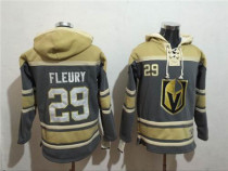 Vegas Golden Knights #29 Marc-Andre Fleury grey Hoodie