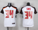 Youth Nike Tampa Bay Buccaneers #34 Sims White Limited Jersey