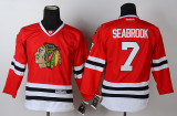 Kids Chicago Blackhawks #7 Seabrook Red Jersey