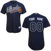 Alternate Road Personalized Cool Base Dark Blue Atlanta Braves Jersey