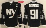 NHL New York Islanders #91 Tavares Women Black Jersey