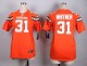Nike Cleveland Browns #31 Whitner Orange Women Jersey