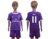2016 Soccer Real Madrid #11 Bale Away Kids Jersey