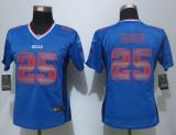 Women New Nike Buffalo Bills 25 McCoy Blue Strobe Elite Jersey