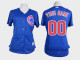 MLB Chicago Cubs Custom Women Blue Custom Jersey