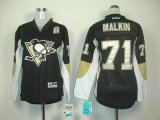 Malkin black jersey, NHL Penguins #71 A patch Womens jersey