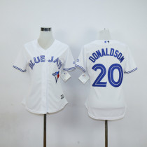 MLB Toronto Blue Jays #20 Donaldson Womens White Jersey