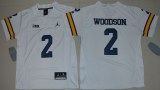 NCAA Jordan Brand Michigan Wolverines #2 Charles Woodson Youth White Jersey