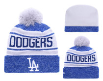 MLB Los Angeles Dodgers Blue White Beanie--YD