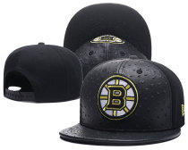 NHL Boston Bruins Black Snapback Hats--GS