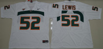 Miami Hurricanes Ray Lewis 52 College Football Jersey Kids White