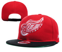 NHL Detroit Red Wings Red Snapback Hats--YD