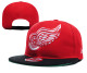 NHL Detroit Red Wings Red Snapback Hats--YD