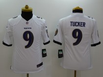 Nike Baltimore Ravens #9 Tucker White Youth Jerseys