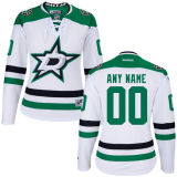 NHL Dallas Stars #00 Your Name White Custom Women Jersey