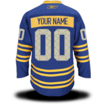 #00 Your Name Third Edge Custom NHL Blue Buffalo Sabres Jersey