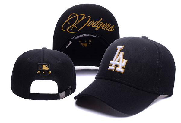 MLB Los Angeles Dodgers Snapback Black Color Hats--TY