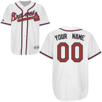 Home Personalized MLB Atlanta Braves Jersey in White