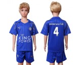 2016 Soccer Leicester #4 Drinkwater Home Kids Jersey