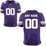 Team Color Customized Elite NFL Minnesota Vikings Jersey