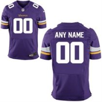 Team Color Customized Elite NFL Minnesota Vikings Jersey