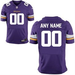 Team Color Customized Elite NFL Minnesota Vikings Jersey