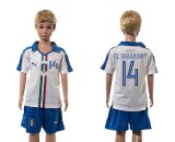 2016 Soccer Italy #14 El Shaarawy Away Kids Jersey