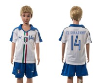 2016 Soccer Italy #14 El Shaarawy Away Kids Jersey