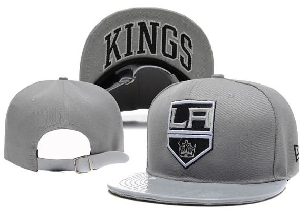 NHL Los Angeles Kings Grey Snapback Hats--YD